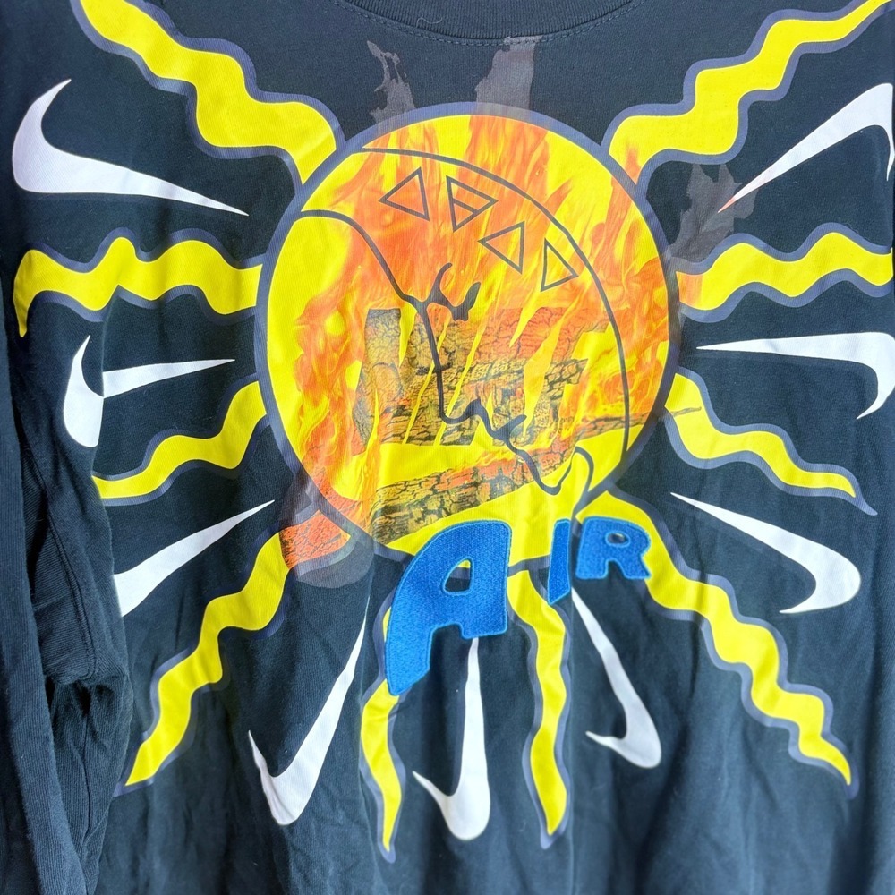 Nike x Travis Scott Sun Shirt Men's Long Sleeve in black size large - Picture 3 of 12